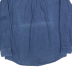 CLUB ROOM Mens Blue Denim Shirt M Casual Button-Down Long Sleeve Cotton