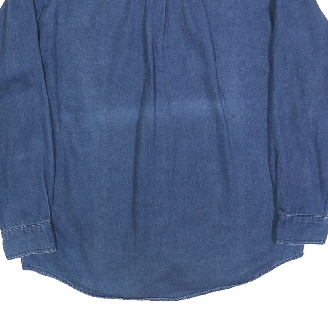 CLUB ROOM Mens Blue Denim Shirt M Casual Button-Down Long Sleeve Cotton