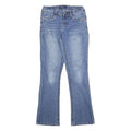 WALL FLOWER Womens Slim Blue Denim Slim Jeans W26 L30 Stylish Embroidered