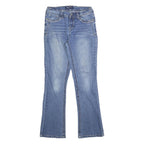 WALL FLOWER Womens Slim Blue Denim Slim Jeans W26 L30 Stylish Embroidered