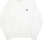 CHAMPION REVERSE WEAVE Mens White Hoodie S Cotton Blend Classic Fit Pullover