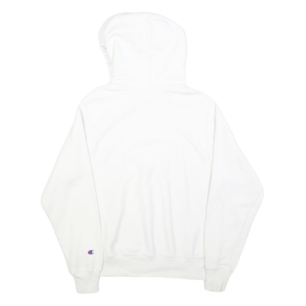 CHAMPION REVERSE WEAVE Mens White Hoodie S Cotton Blend Classic Fit Pullover