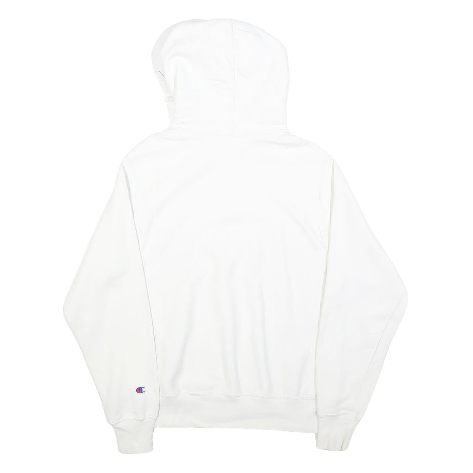 CHAMPION REVERSE WEAVE Mens White Hoodie S Cotton Blend Classic Fit Pullover