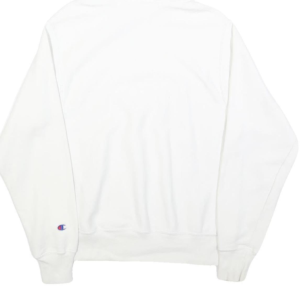 CHAMPION REVERSE WEAVE Mens White Hoodie S Cotton Blend Classic Fit Pullover