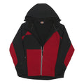 DICKIES Mens Black & Red Outdoor Jacket M Polyester Blend Zip Hood