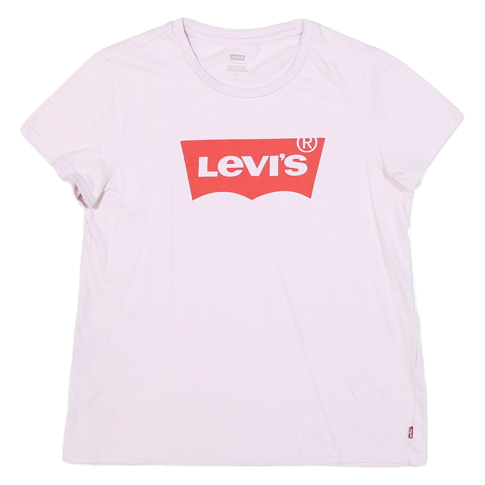LEVI'S Womens White Red Logo Graphic T-Shirt M Short Sleeve Crew Neck Cotton