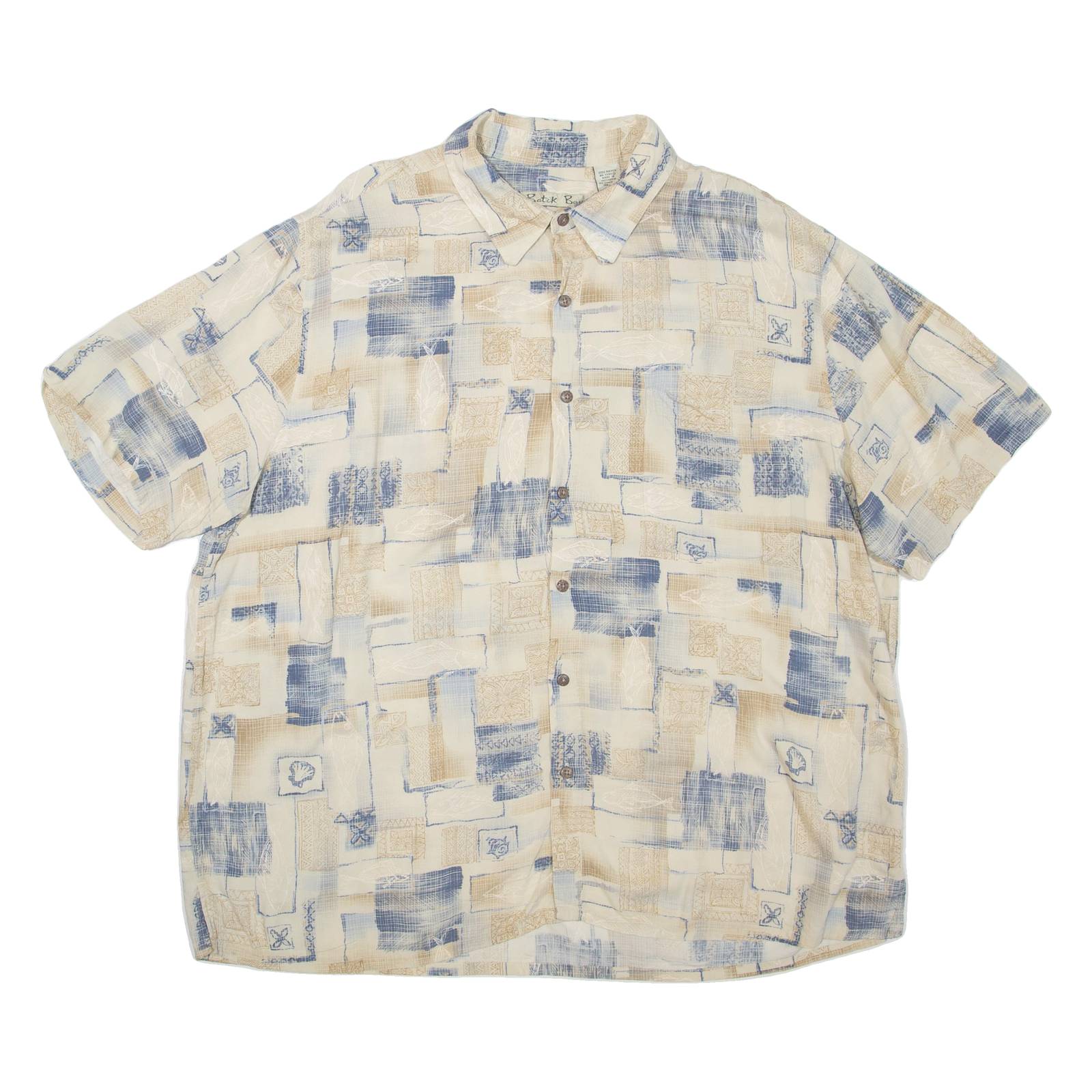 BATIK BAY Mens Shirt Beige 2XL