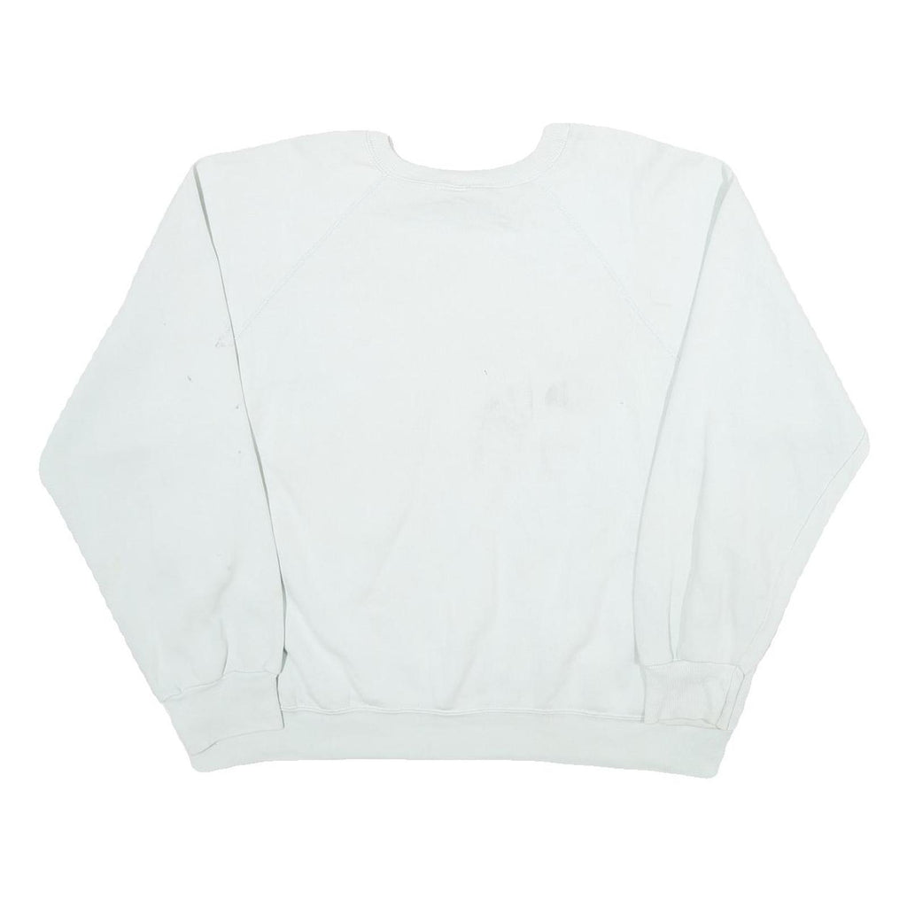 LEE Womens White Sweatshirt Is It June Yet Crew Neck 3XL Cotton Blend Pullover