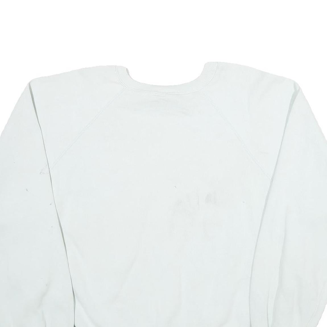 LEE Womens White Sweatshirt Is It June Yet Crew Neck 3XL Cotton Blend Pullover