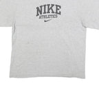 NIKE Mens Grey Cotton Graphic T-Shirt L Short Sleeve Crew Neck Casual Comfort