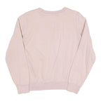 CHAMPION Womens Pink Crew Neck M Cotton Blend Sweatshirt Pullover Classic Logo
