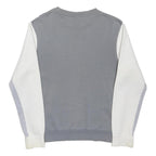 NIKE Mens Grey & White Cotton Blend Crew Neck XS Sweatshirt Sportswear Casual