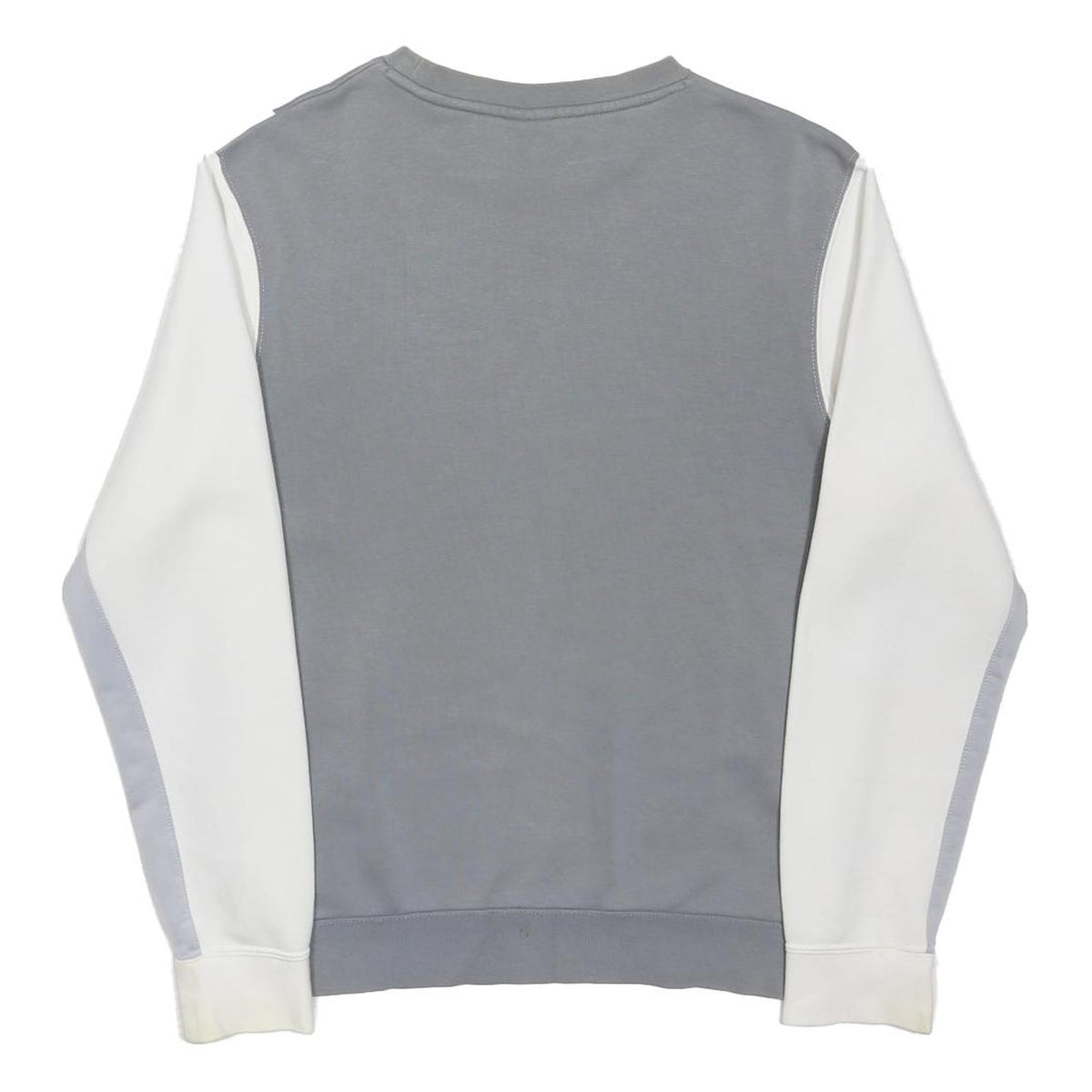 NIKE Mens Grey & White Cotton Blend Crew Neck XS Sweatshirt Sportswear Casual