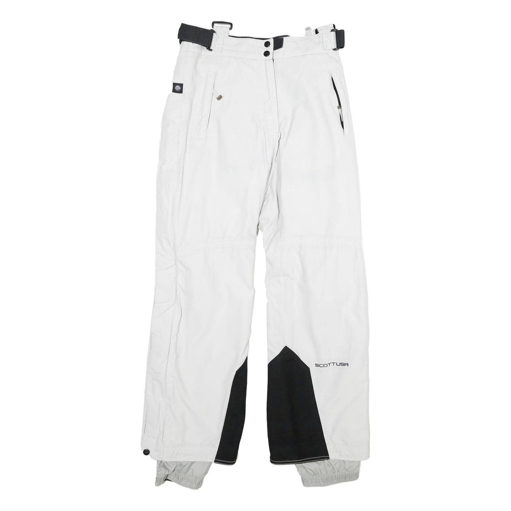 SCOTT USA Womens White Regular Fit Straight Trousers W28 L32 Outdoor Snow