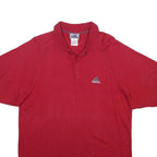 ADIDAS Mens Red Short Sleeve Plain M Cotton Polo Shirt Branded Logo Sport