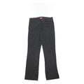 DICKIES Womens Black Regular Fit Straight Leg Trousers W30 L32 Cotton Blend Zip