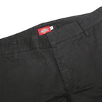 DICKIES Womens Black Regular Fit Straight Leg Trousers W30 L32 Cotton Blend Zip