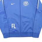 NIKE Mens Blue Jacket S Polyester Blend Plain Zip Track Sports Football Club