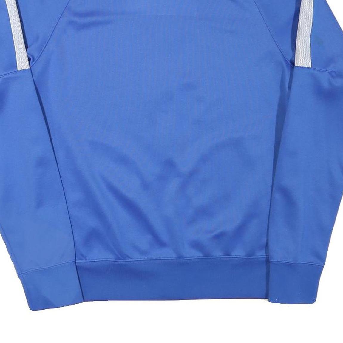 NIKE Mens Blue Jacket S Polyester Blend Plain Zip Track Sports Football Club