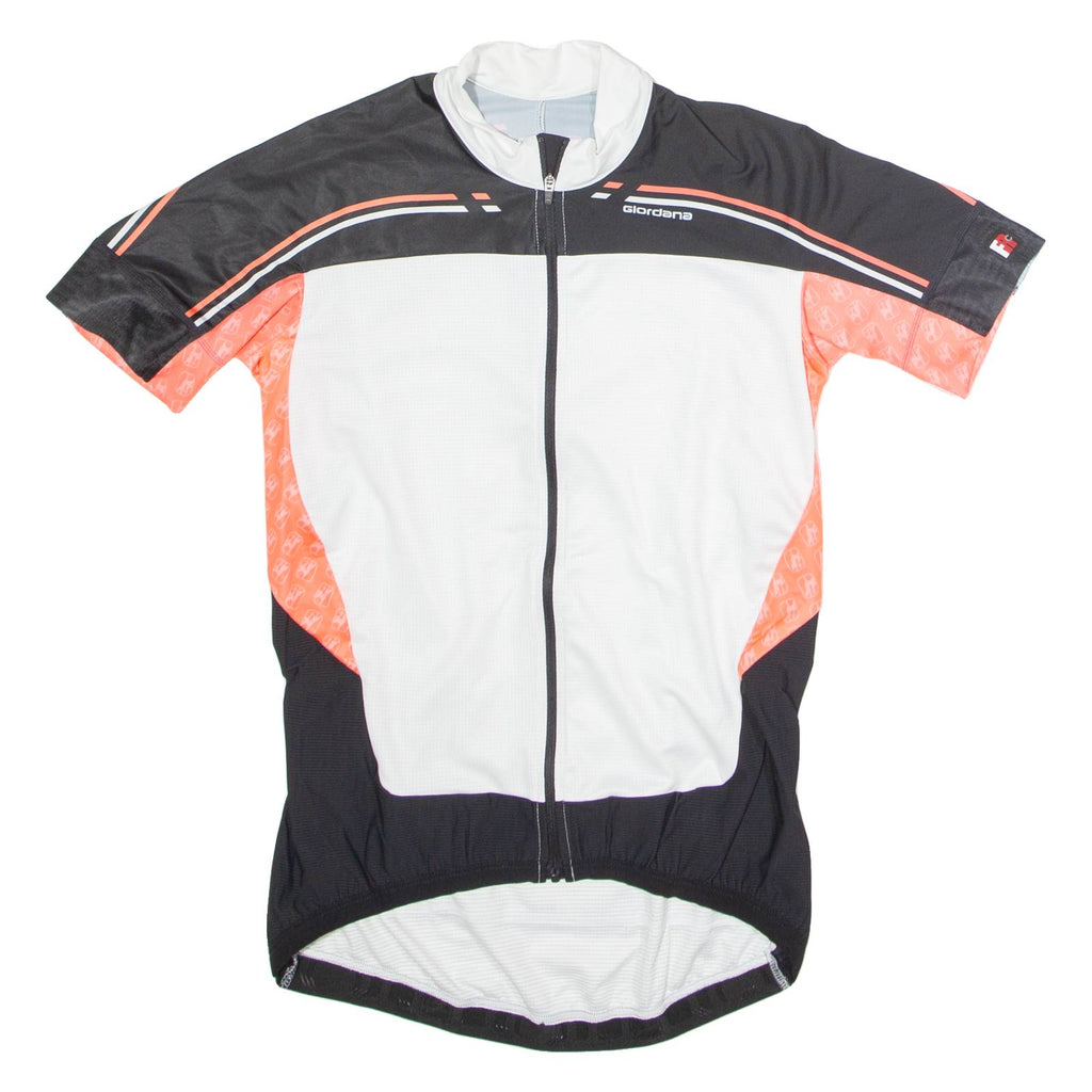 GIORDANA Full Zip Cycling Womens Jersey White High Neck L