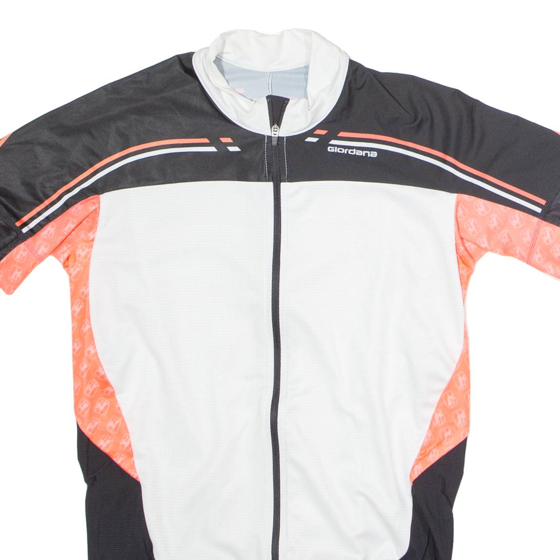 GIORDANA Full Zip Cycling Womens Jersey White High Neck L
