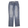 ARIZONA JEAN COMPANY Mens Regular Blue Denim Rinse W35 L35 Cargo Pocket Zip Fly
