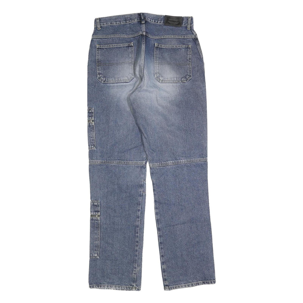 ARIZONA JEAN COMPANY Mens Regular Blue Denim Rinse W35 L35 Cargo Pocket Zip Fly