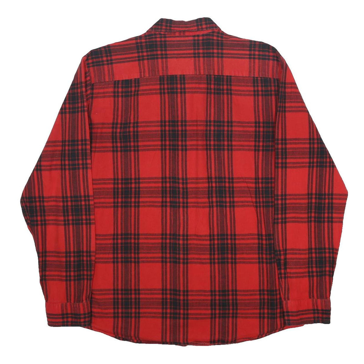 LEVI'S Mens Red & Black Check Shirt 2XL Cotton Flannel Casual Long Sleeve
