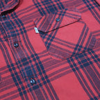 LEVI'S Mens Red & Black Check Shirt 2XL Cotton Flannel Casual Long Sleeve