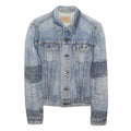 LEVI'S Girls Blue Denim Button Jacket M Cotton Blend Faded Casual