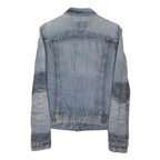 LEVI'S Girls Blue Denim Button Jacket M Cotton Blend Faded Casual