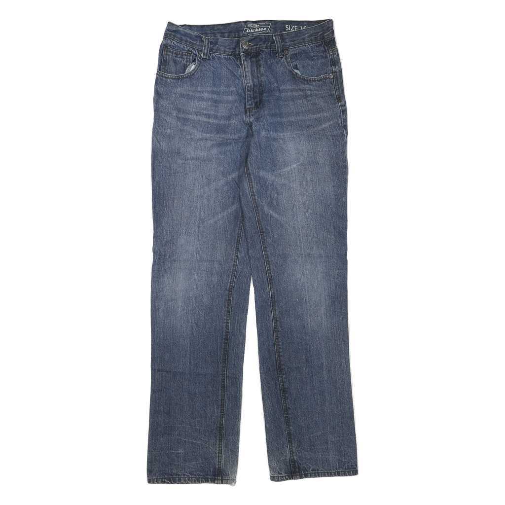 DICKIES Womens Regular Fit Blue Denim Jeans W30 L32 Zip Cotton Blend Casual