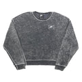 NIKE Womens Black Pullover Sweatshirt M Cotton Blend Crew Neck Vintage Style