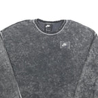 NIKE Womens Black Pullover Sweatshirt M Cotton Blend Crew Neck Vintage Style