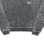 NIKE Womens Black Pullover Sweatshirt M Cotton Blend Crew Neck Vintage Style