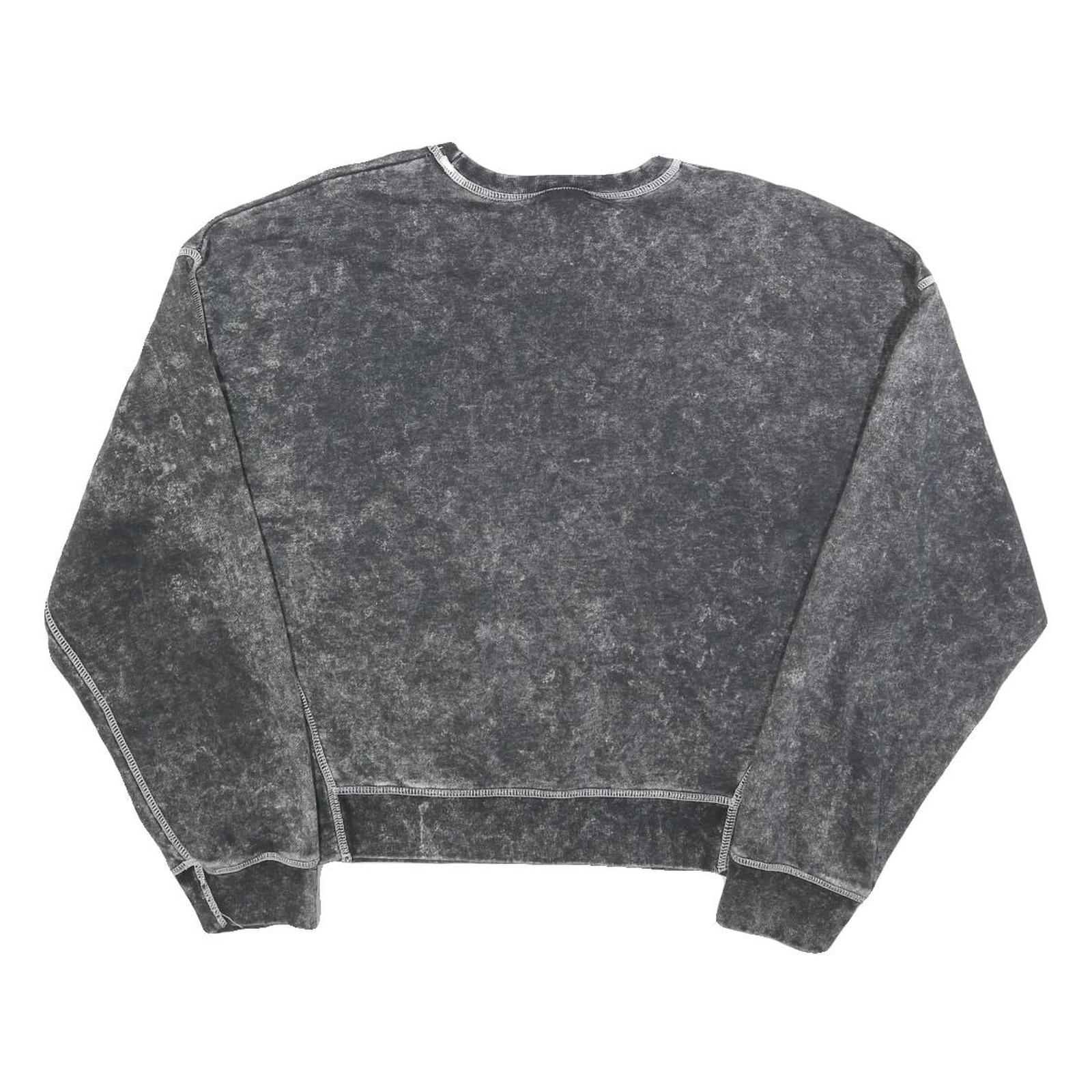 NIKE Womens Black Pullover Sweatshirt M Cotton Blend Crew Neck Vintage Style