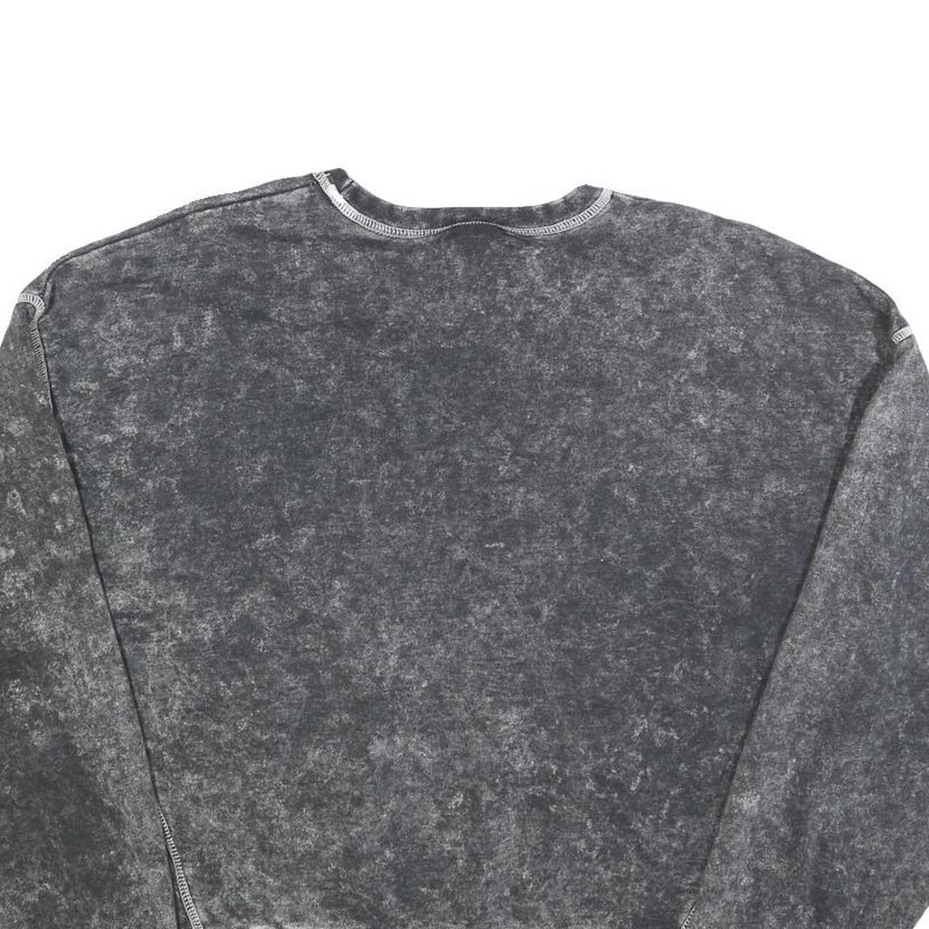 NIKE Womens Black Pullover Sweatshirt M Cotton Blend Crew Neck Vintage Style