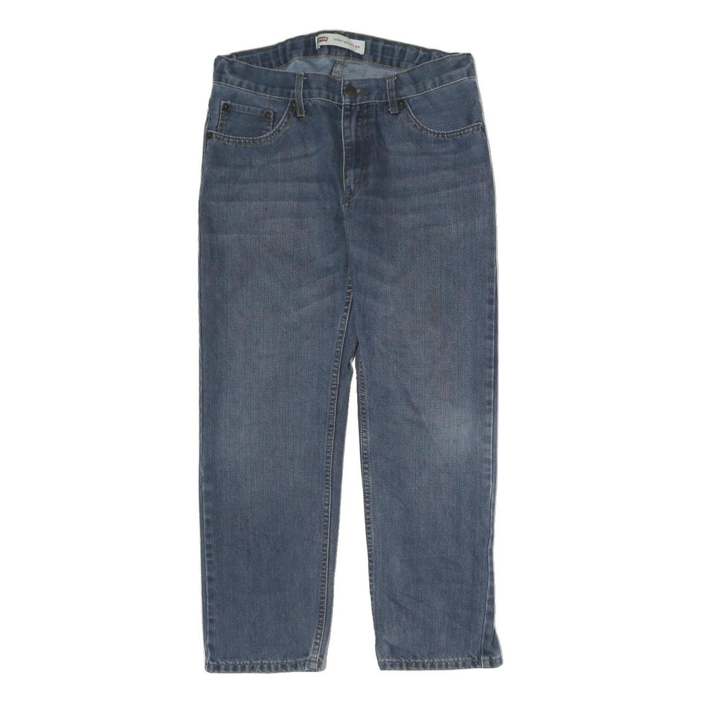 LEVI'S 505 Mens Jeans Blue Regular Straight Denim Medium W32 L27 Classic Zip