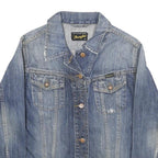 WRANGLER Womens Blue Denim Jacket M Cotton Button Fastening Classic Fit Casual