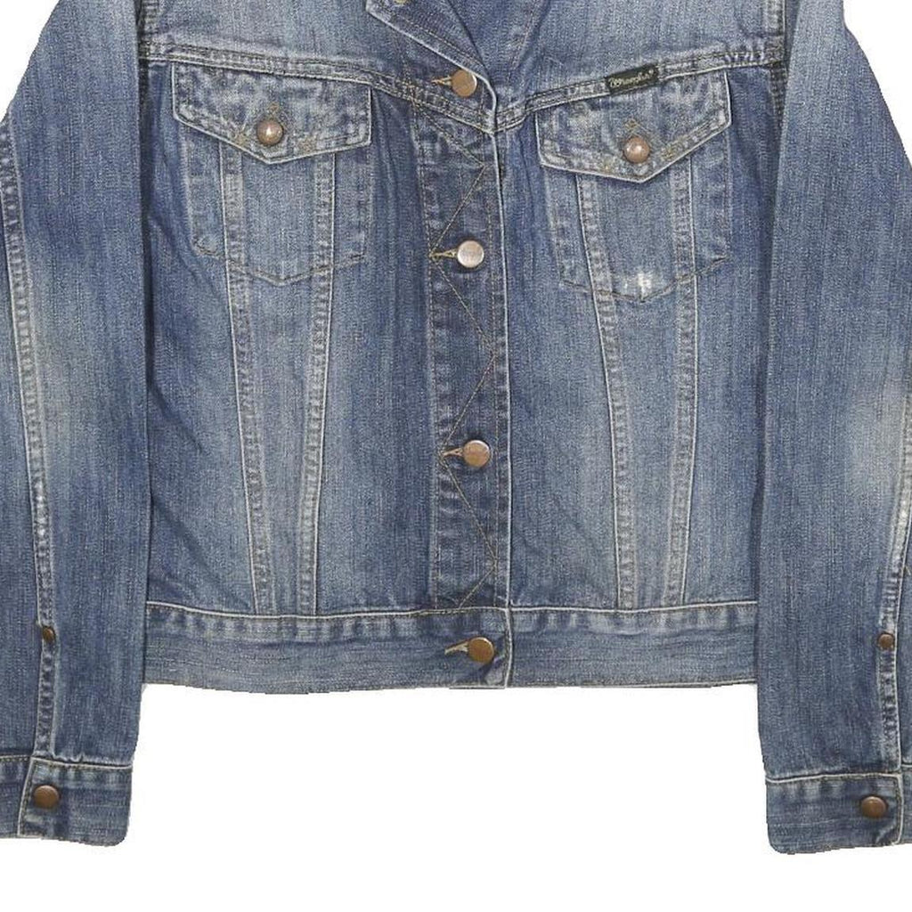WRANGLER Womens Blue Denim Jacket M Cotton Button Fastening Classic Fit Casual