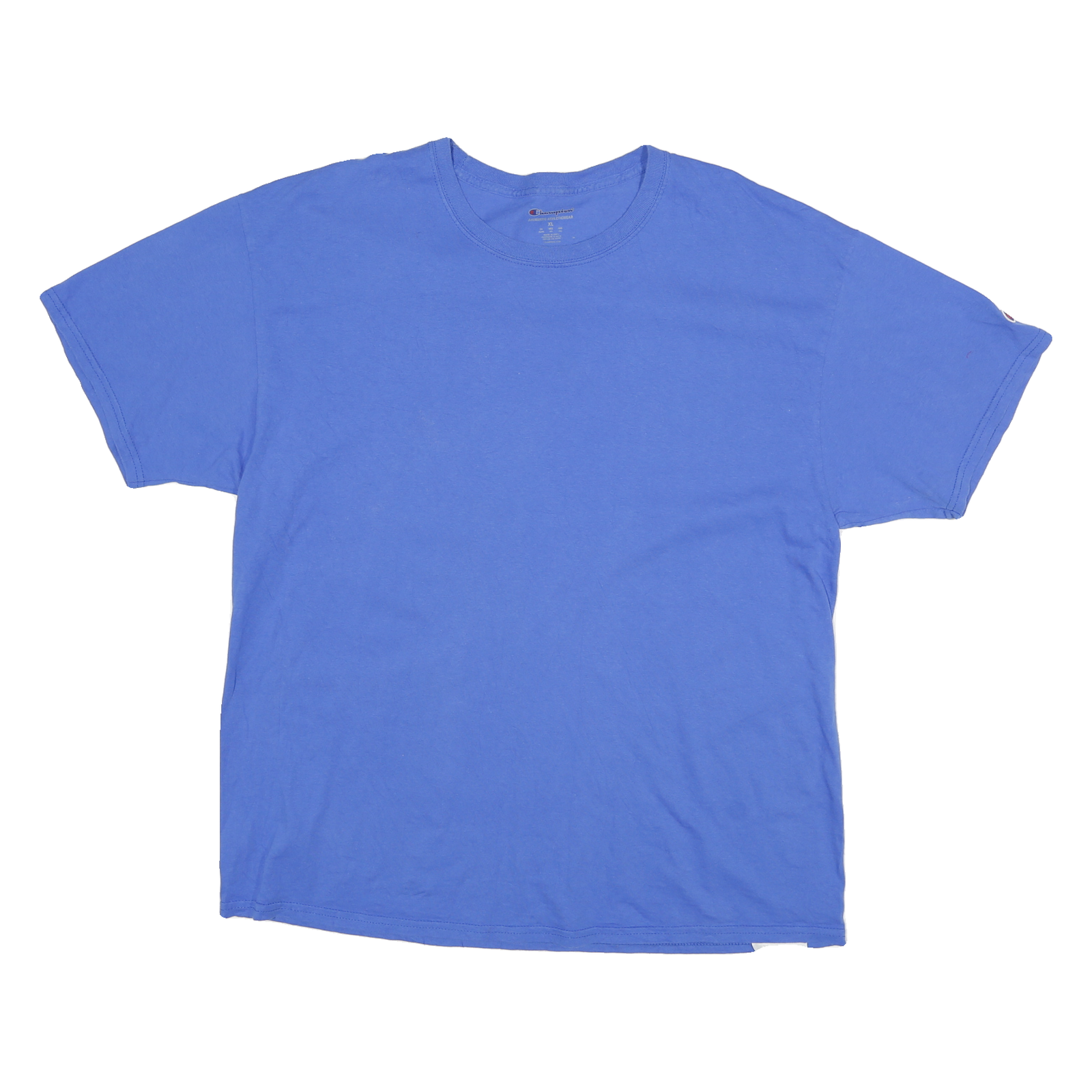 CHAMPION Mens Blue XL T-Shirt Short Sleeve Crew Neck Cotton Casual Top