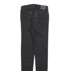 LEVI'S 710 Womens Jeans Black Slim Skinny Denim W26 L32 Stretch Zip Fly