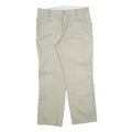 CASUAL STYLE Mens Cotton Blend Beige Regular Straight Trousers W34 L28 Casual