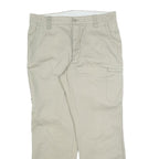 CASUAL STYLE Mens Cotton Blend Beige Regular Straight Trousers W34 L28 Casual