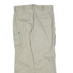 CASUAL STYLE Mens Cotton Blend Beige Regular Straight Trousers W34 L28 Casual