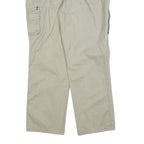 CASUAL STYLE Mens Cotton Blend Beige Regular Straight Trousers W34 L28 Casual