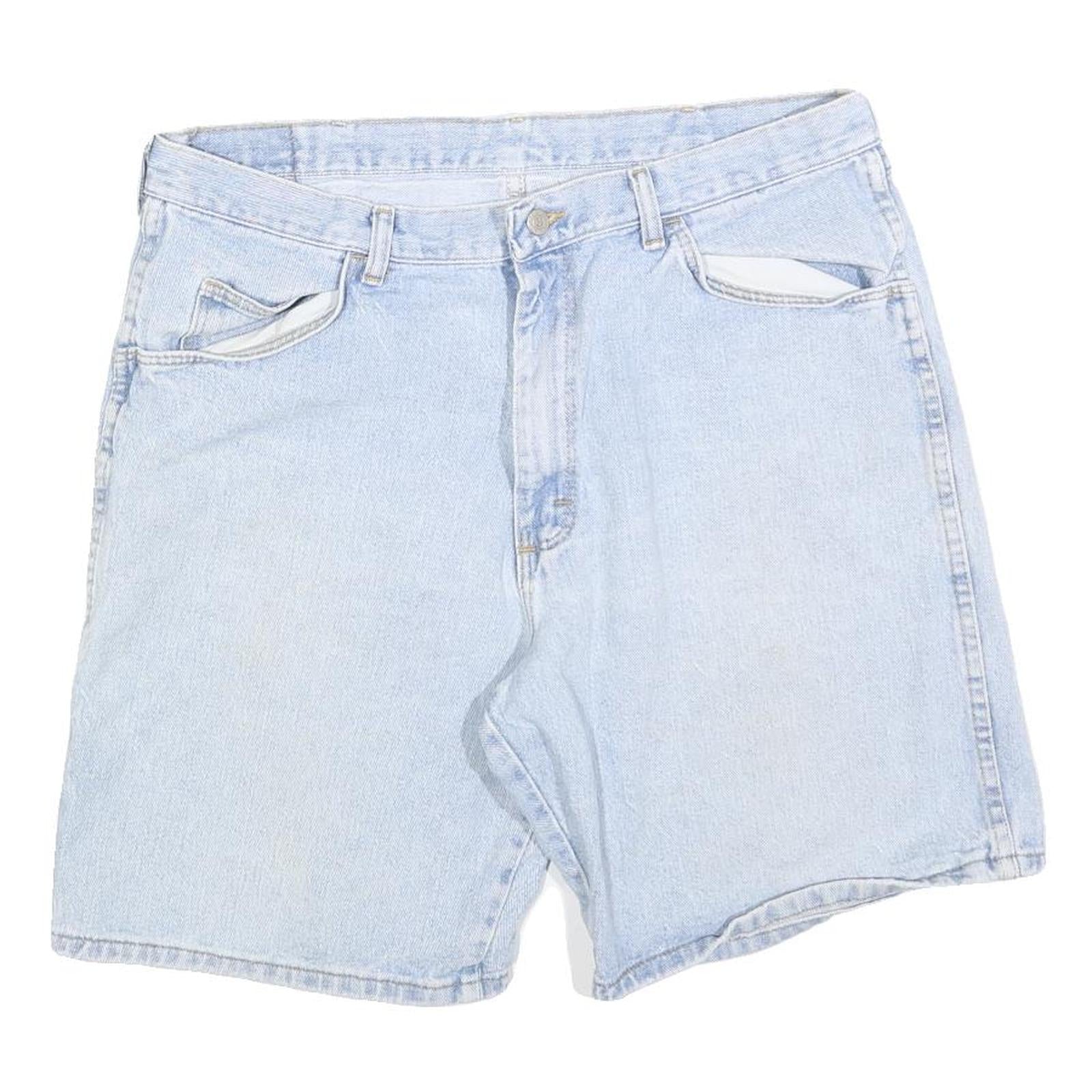 WRANGLER Mens Light Blue Denim Shorts L W36 Casual Cotton Blend Summer