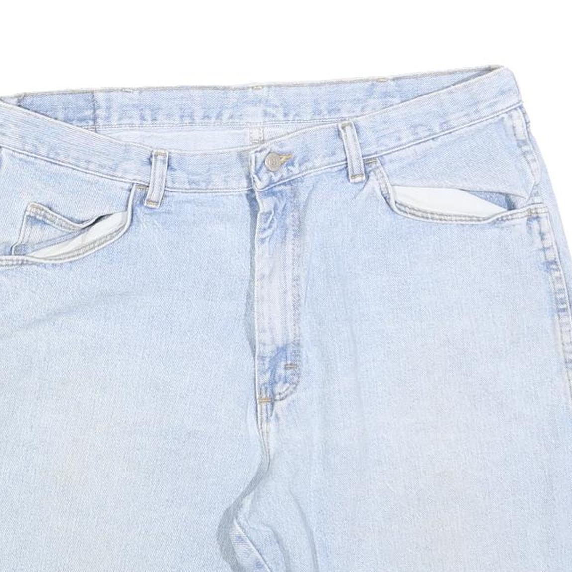 WRANGLER Mens Light Blue Denim Shorts L W36 Casual Cotton Blend Summer