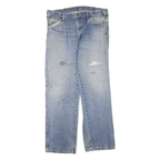 DICKIES Mens Jeans Blue Regular Straight Denim Light W36 L32 Classic Workwear
