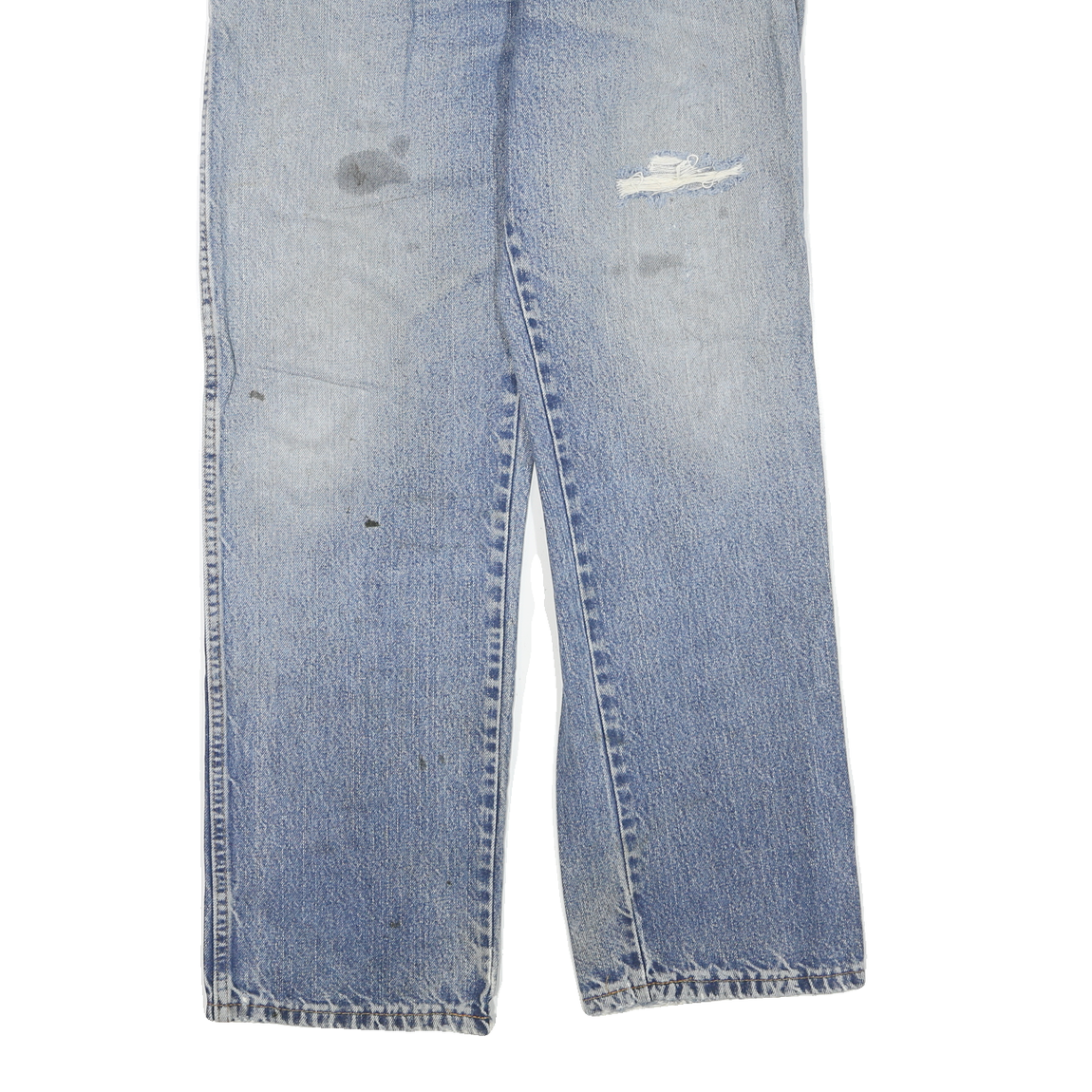 DICKIES Mens Jeans Blue Regular Straight Denim Light W36 L32 Classic Workwear